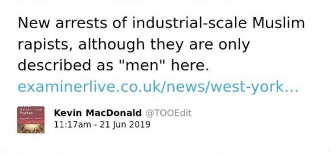 New arrests of industrial-scale Muslim rapists, although they are only described as 'men' here. examinerlive.co.uk/news/west-york�